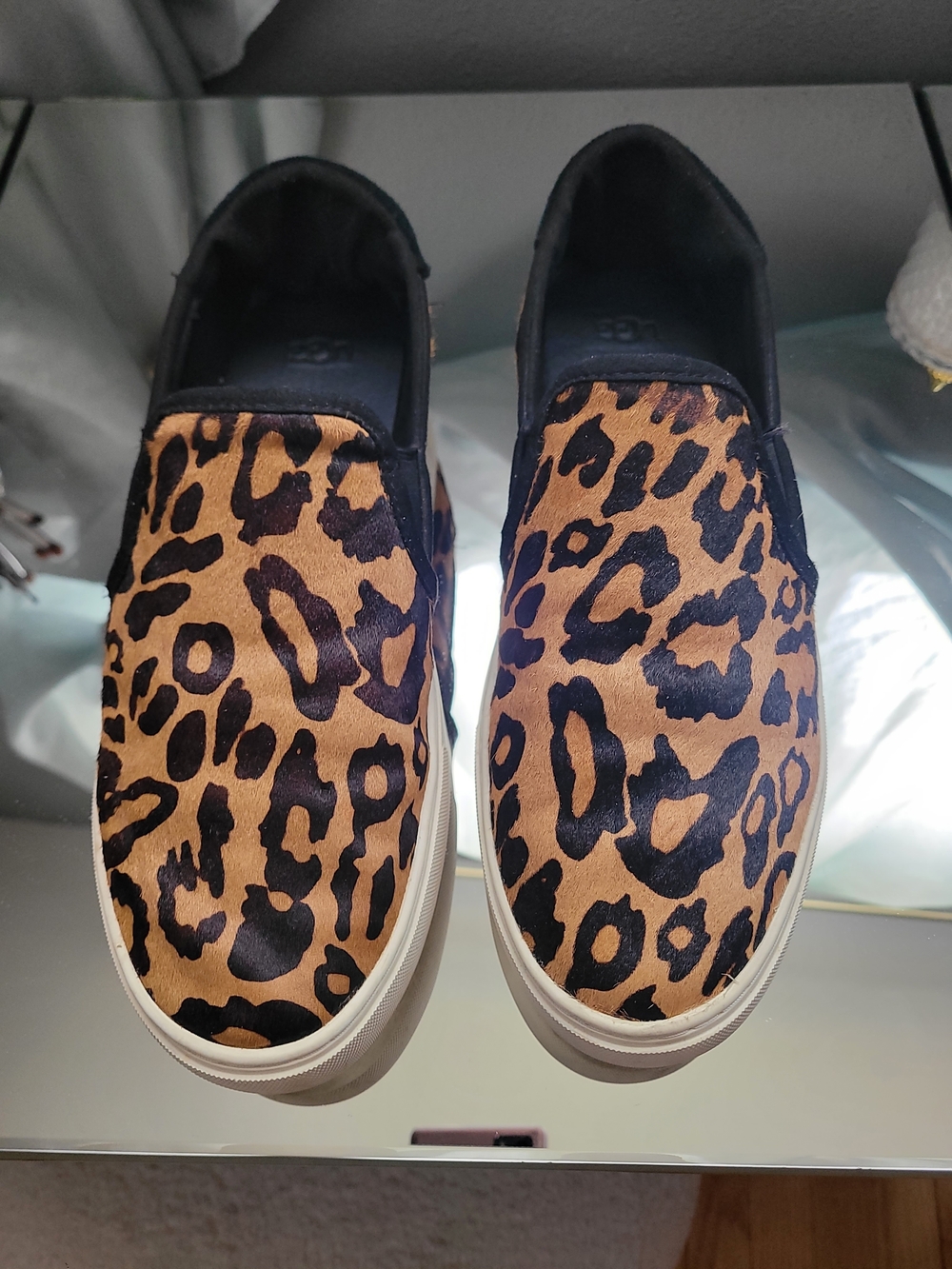 Ugg Leopard Print Slip-On Sneakers - Brown & Black